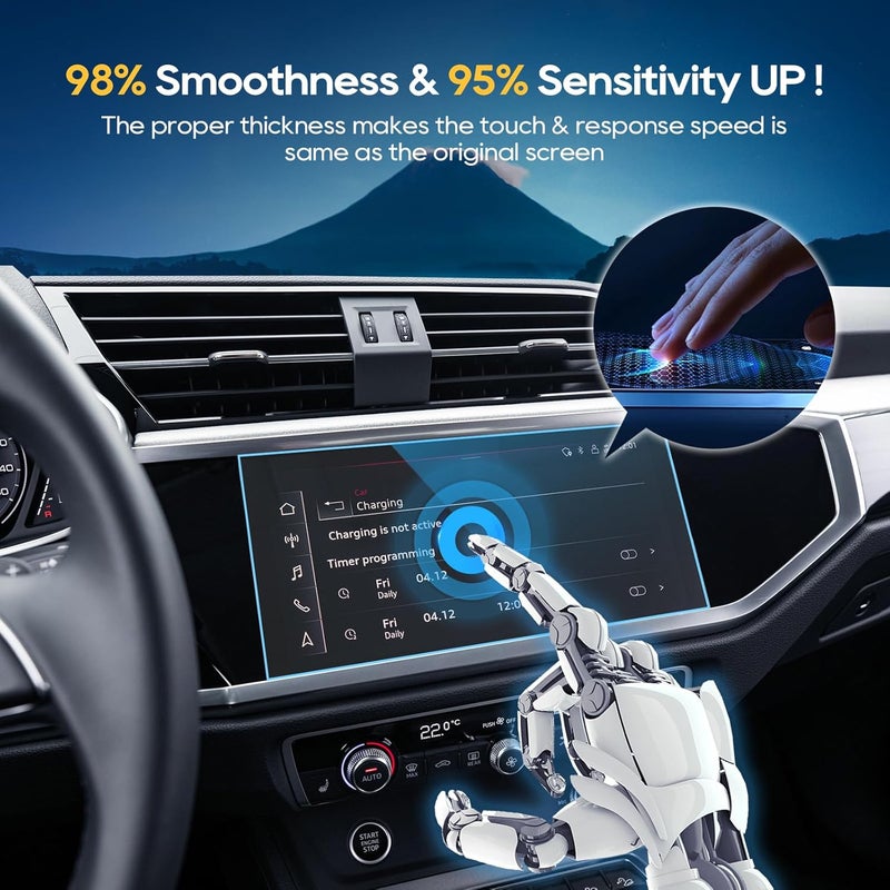 LFOTPP For 2025 Audi Q3 Screen Protector - 2019-2025 Q3 (Premium/Premium S line/Premium Plus/Premium Plus S line) 10.1 inch Touchscreen [ClarityHD+] Anti Fingerprint 9H Glass* - Image 5